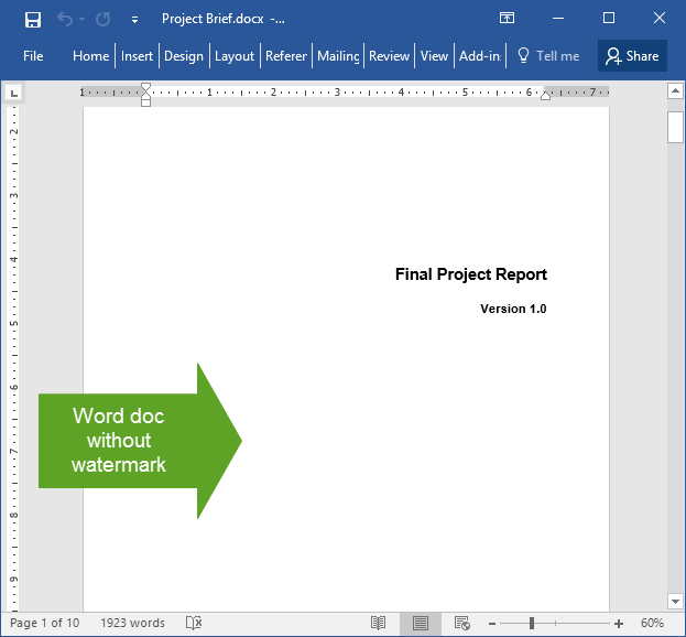 Sample Word document without any watermark