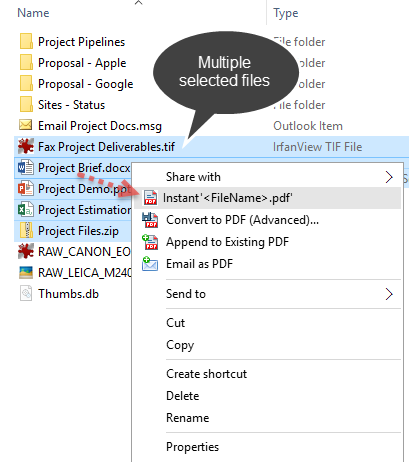 Save multiple files to separate PDFs with the same name