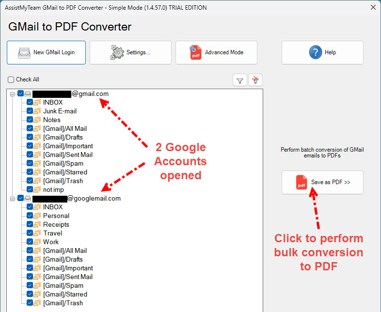 Convert PST to PDF in bulk