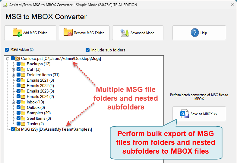 Convert MSG to PST in bulk