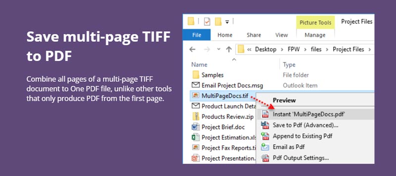 Combine all pages of TIFF to one PDF file