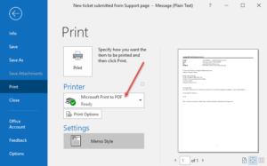 How to save email to PDF file with attachments - AssistMyTeam