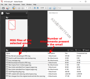 How to create PDF Portfolio from multiple emails? - AssistMyTeam